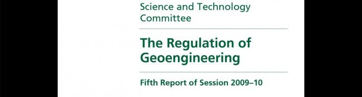 The Regulation of Geoengineering