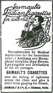 Grimault's cigarette advert